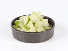 Mynd Epli græn með hýði teningar 20mm KG
